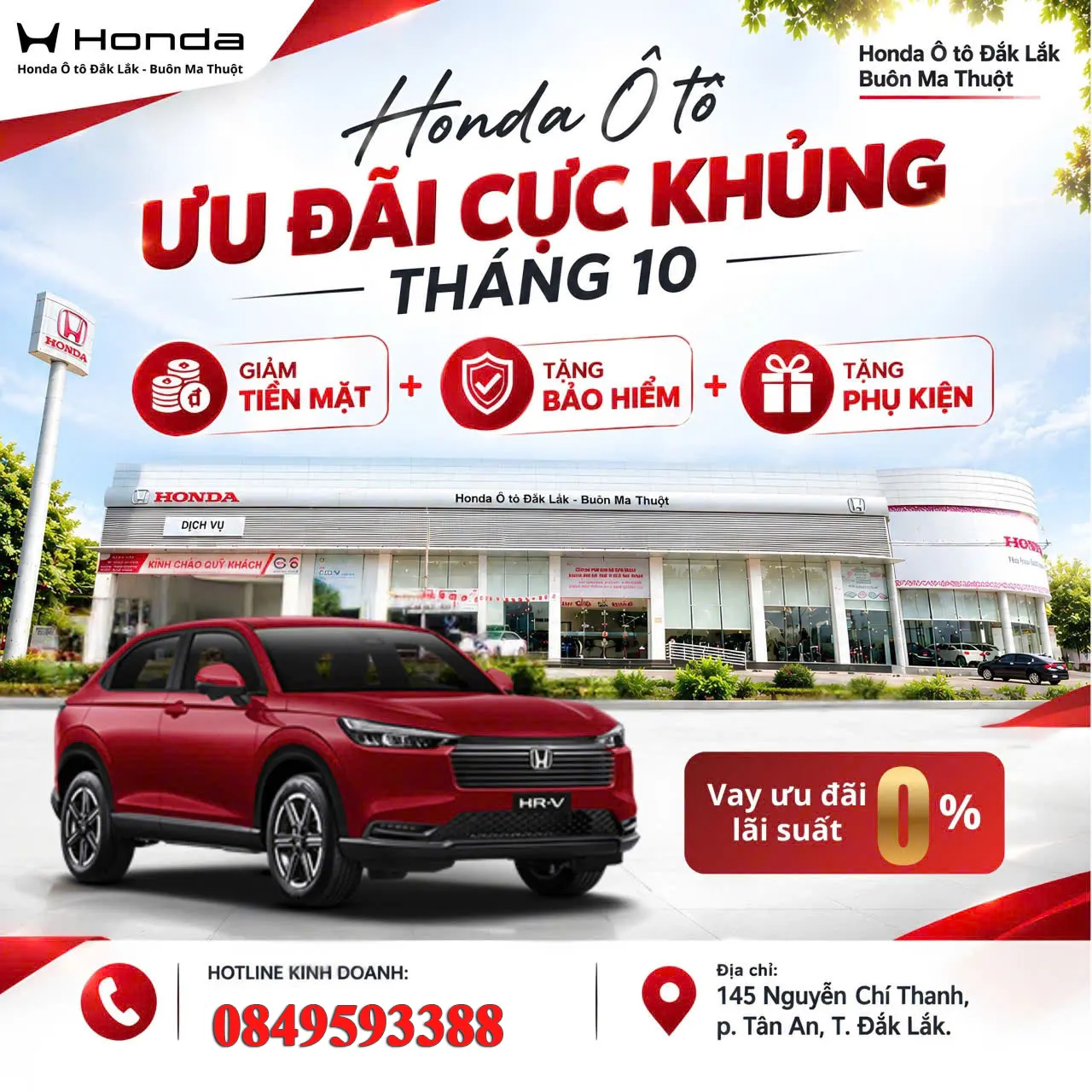 Khuyến mãi Honda HRV tháng 10 -2026